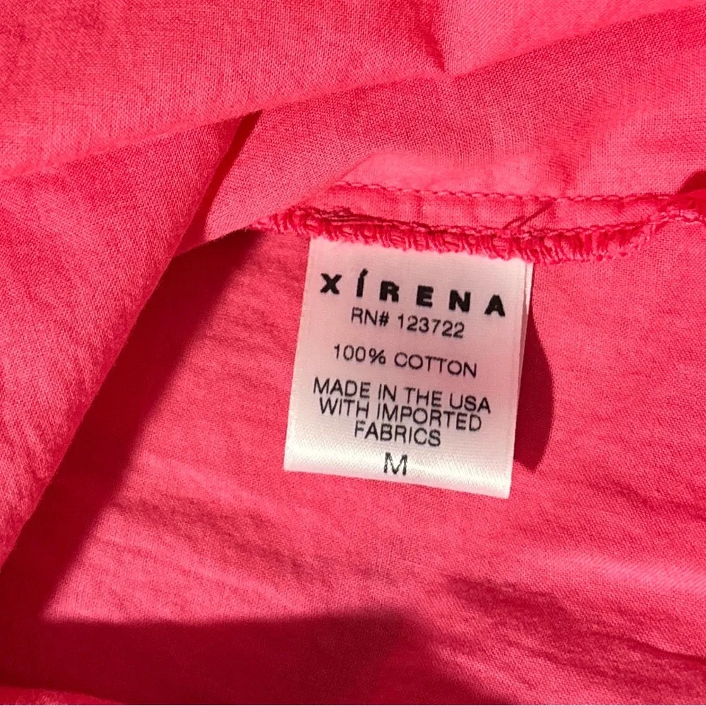 XiRENA 100% Cotton Vibrant Pink Long Sleeve Dress